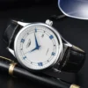 LONGLUX automatic man watch wholesale mechanical watches simple versatile date waterproof fashion leather man watch men gift