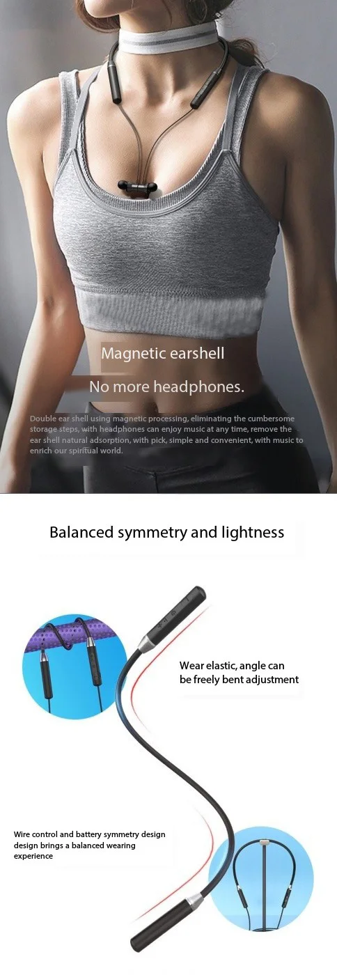 Neckband Wireless Sports Headset Compatible With All Mobile Phones Suitable For Students Boys And Girls Birthday Gifts
