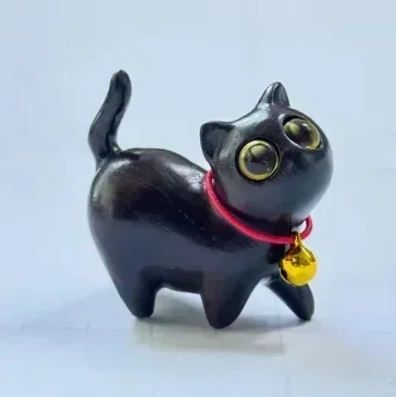 Charming Wooden Kitten Figurine Handcrafted Cat Decor for Home Perfect Gift Idea Cat Figurine Cat Accessories Decoration Crafts