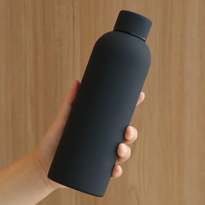 Thermos Bottle Stainless Steel Thermal Water Bottle Cup Thermal Coffee Mug Insulated Vacuum Tumbler Rubber Paint Sports Kettle