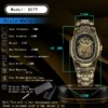LONGLUX Automatic mechanical watch alloy steel vintage retro luxury waterproof skeleton ffordable 40mm wholesale Watch for Men