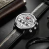 Luxury Mechanical Watch For Men Business Casual Watches Male Creative Men WristWatch Unique Rotate Date Leather Strap Watches