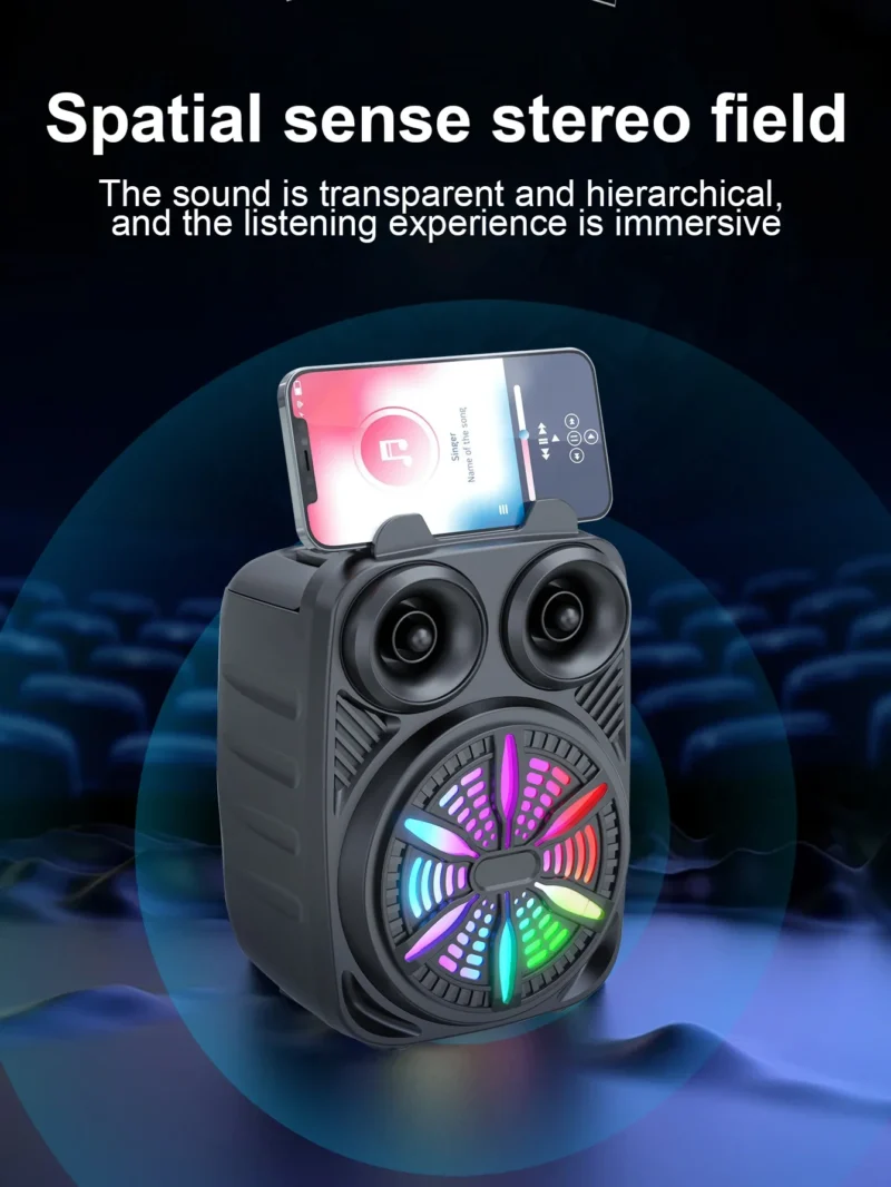 500mAh Bluetooth speaker Sound box high power bluetooth speakers TF Udisk karaoke handheld sound subwoofers for dancing