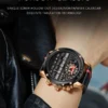Luxury Mechanical Watch For Men Business Casual Watches Male Creative Men WristWatch Unique Rotate Date Leather Strap Watches