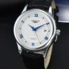 LONGLUX automatic man watch wholesale mechanical watches simple versatile date waterproof fashion leather man watch men gift