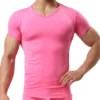 Ice Silk T Shirt for Men Summer Breathable Short Sleeve Tops Men's Quick Dry T-shirt Trainer Slim Tops