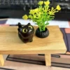 Charming Wooden Kitten Figurine - Handcrafted Cat Decor For Home, Perfect Gift Idea Cat Figurine Cat Accessories