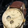 LONGLUX automatic watch elegant style wholesale mechanical wristwatches skeleton rome waterproof  mens watch men gift
