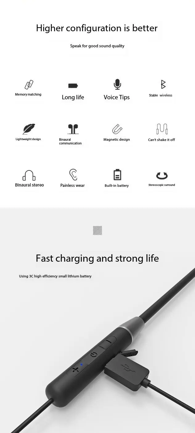 Neckband Wireless Sports Headset Compatible With All Mobile Phones Suitable For Students Boys And Girls Birthday Gifts