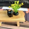 Charming Wooden Kitten Figurine - Handcrafted Cat Decor For Home, Perfect Gift Idea Cat Figurine Cat Accessories
