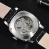 LONGLUX automatic watch retro style wholesale mechanical wristwatches skeleton carve waterproof leather no logo mens watch