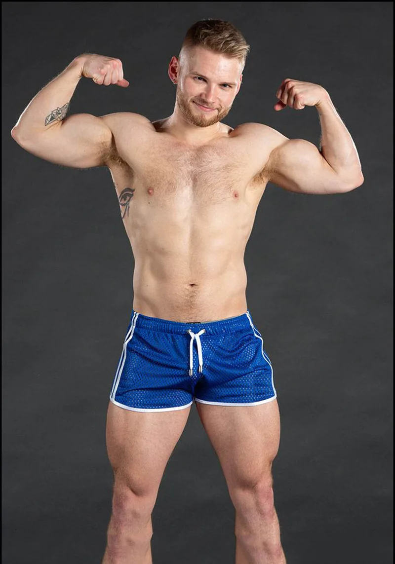 Men's sweatpants hole dry breathable sexy beach outdoor casual three-quarter pants（MNDK-05)