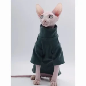 Sphynx Cat Clothes Pet Baby Soft Cotton Winter Cat Outfit for Cornish Solid Color Devon Hairless Cat Sweater Costume Pet Clothes