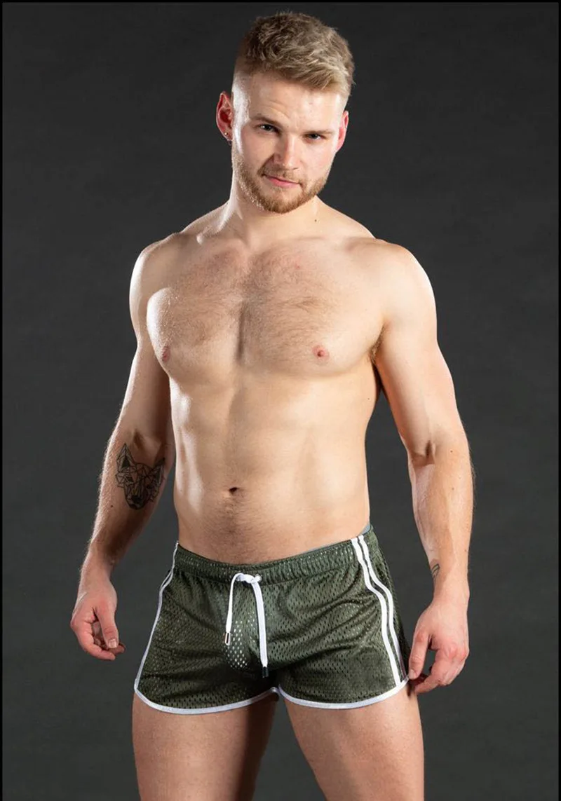 Men's sweatpants hole dry breathable sexy beach outdoor casual three-quarter pants（MNDK-05)