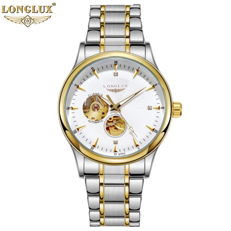 Sefaf5605492c4e5da23d32a62e1a1aael.webp LONGLUX Men automatic mechanical watch elegant luxury watches waterproof skeleton business wholesale stainless steel gift watch