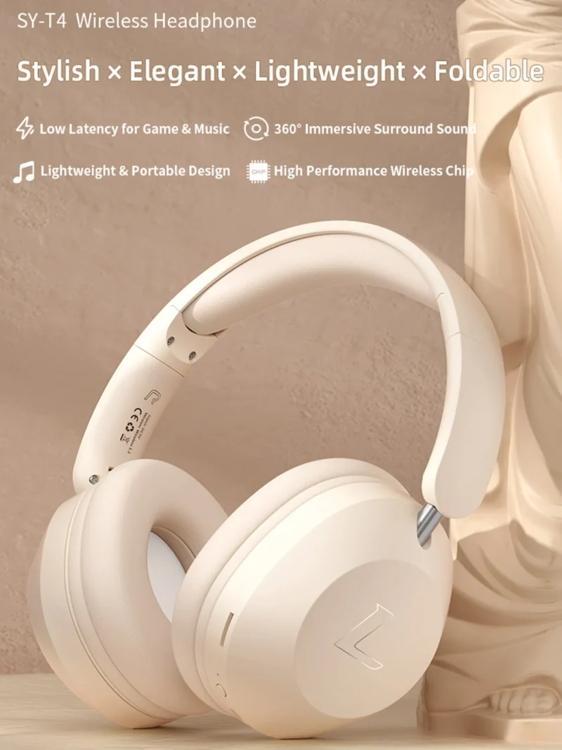 Over-ear Bluetooth headphones, high-quality wireless calls, long-life sports, gaming and music listening Bluetooth headphones