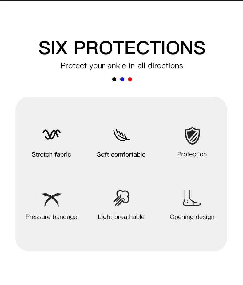 1PC Adjustable Ankle Support Pad Ankle Sleeve Pressure Anti-Spinning Elastic Breathable Support Fitness Sports Safety Prevention