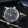 LONGLUX automatic man watch wholesale mechanical watches simple versatile date waterproof fashion leather man watch men gift