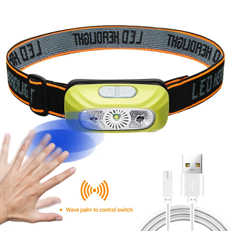 S3d74de7e4ece4030915c78f89c391aa7p.webp Mini Rechargeable Powerful Sensor Headlamp Fishing Camping USB Head Flashlight COB LED Head Light Torch Headlights Front Lantern