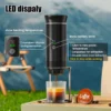 Portable Electric Espresso Machine Travel Coffee Maker Compatible with Ground Coffee and Nespresso Capsules  with LCD Screen