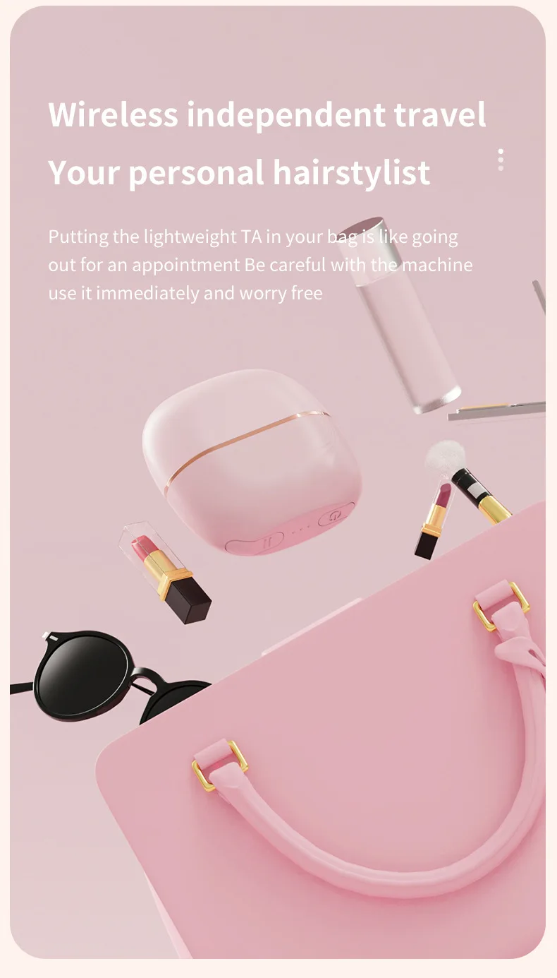 S4304ca88ffff48a9a2e55ba73400244db.webp 2025 New Mini Straightener Rechargeable Portable Hair Straightener Brush Anti-Scald Shell Cordless USB Charging Straighteners