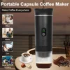 Portable Electric Espresso Machine Travel Coffee Maker Compatible with Ground Coffee and Nespresso Capsules  with LCD Screen