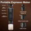 Portable Electric Espresso Machine Travel Coffee Maker Compatible with Ground Coffee and Nespresso Capsules  with LCD Screen