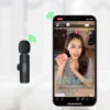 Basix 2.4G Wireless Lavalier Microphone Portable Audio Video Recording Mini Mic for iPhone Android Live Broadcast Gaming Phone