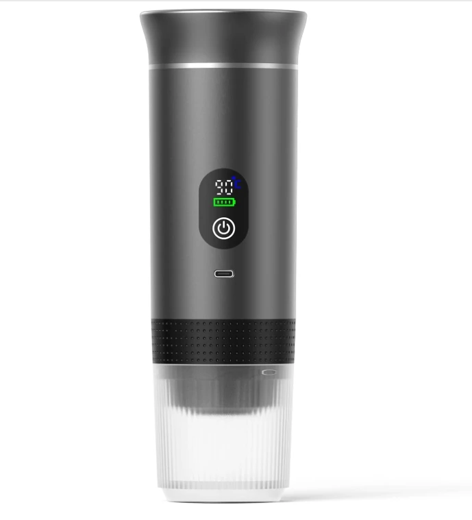 Portable Electric Espresso Machine Travel Coffee Maker Compatible with Ground Coffee and Nespresso Capsules  with LCD Screen