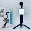 AY49 Smartphone Vlogging Kit With Tripod Phone Holder Mini Microphone LED Fill Light Starter For Live Stream Video YouTub