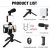 AY49 Smartphone Vlogging Kit With Tripod Phone Holder Mini Microphone LED Fill Light Starter For Live Stream Video YouTub