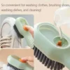Multifunction Cleaning Shoe Brush Soft Automatic Liquid Shoe Brush Long Handle Clothes Soap Brush With Hook Clean Tool
