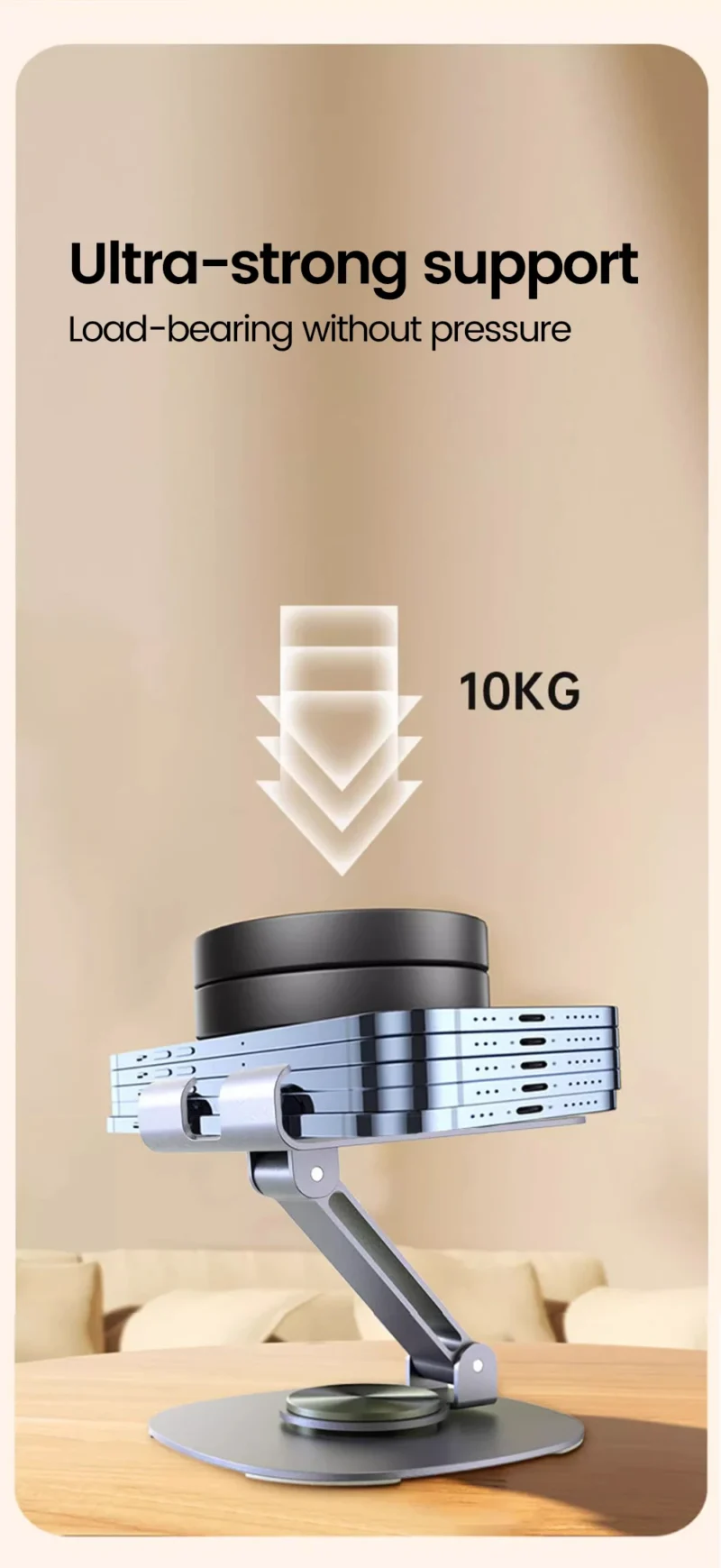 Olaf Rotating Table Cell Phone Holder Support Desktop Stand For iPad Samsung iPhone 15 14 13 Mobile Mount