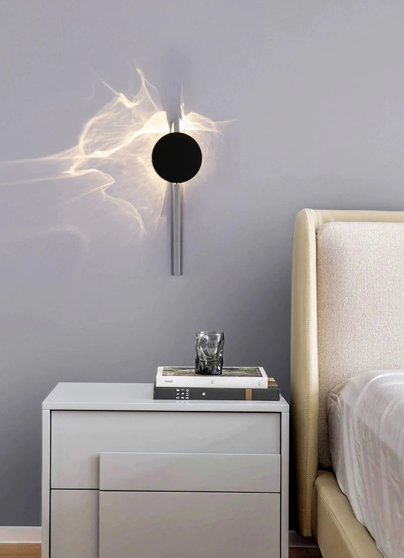 Modern LED Wall Light Rotatable Corrugated Wall lamp Stainless Steel Atmosphere Wall Sconces Hotel Bedroom Bedhead Lights