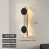Modern LED Wall Light Rotatable Corrugated Wall lamp Stainless Steel Atmosphere Wall Sconces Hotel Bedroom Bedhead Lights