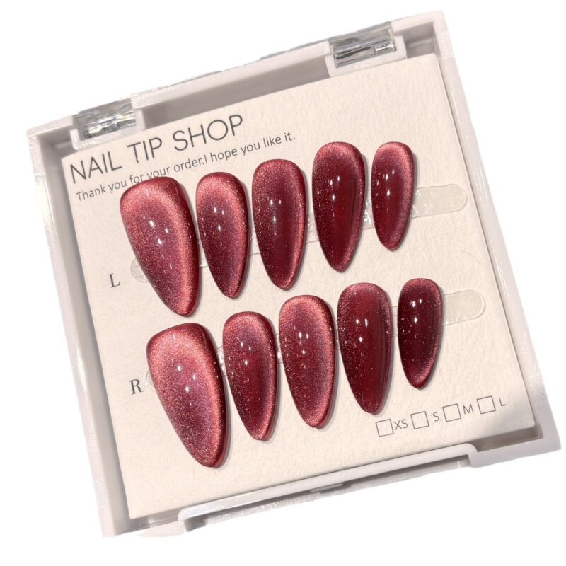 Cat's Eye Nail Art Patches Hand-worn Solid Color False Nails