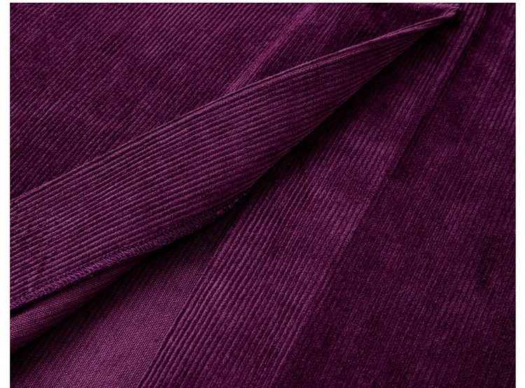 VIMLY Women's Autumn Two Piece Skirt Set 2025 Casual Ombre Purple Knit O-neck Tops Straight Long Skirts Elegant Skirt Suit A2539