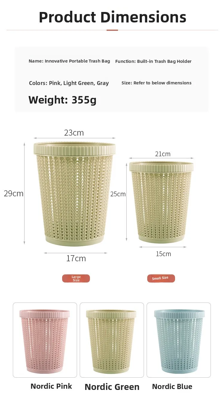 Large Capaci Kitchen Batoom Living Room Toilet Auatic Bag Changing Tra Can Creative Home Use Dusin with Lid