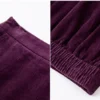 VIMLY Women's Autumn Two Piece Skirt Set 2025 Casual Ombre Purple Knit O-neck Tops Straight Long Skirts Elegant Skirt Suit A2539