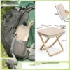 Outdoor folding pencil case small stool pocket stool portable fishing stool camping travel leisure handbag chair