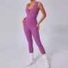Seamless Yoga Jumpsuits Sports Fitness Set One-Piece Open back Sleeveless Running Quick Dry Gym romper Workout Clothes for Women