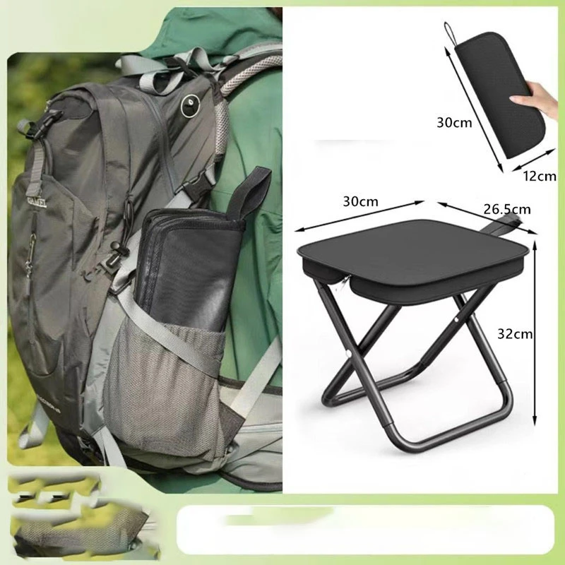 Outdoor folding pencil case small stool pocket stool portable fishing stool camping travel leisure handbag chair
