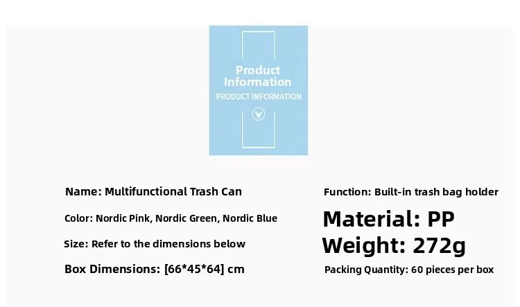 Large Capaci Kitchen Batoom Living Room Toilet Auatic Bag Changing Tra Can Creative Home Use Dusin with Lid