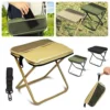 Foldable Backpack Stool Portable Small Mazar Satchel Pen Bag Camping Stool Lightweight Outdoor Folding Chair for Fishing Travel