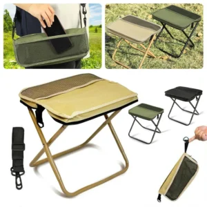 S53ddb79fac244cfab857002cf6d4ec3eu.webp Foldable Backpack Stool Portable Small Mazar Satchel Pen Bag Camping Stool Lightweight Outdoor Folding Chair for Fishing Travel
