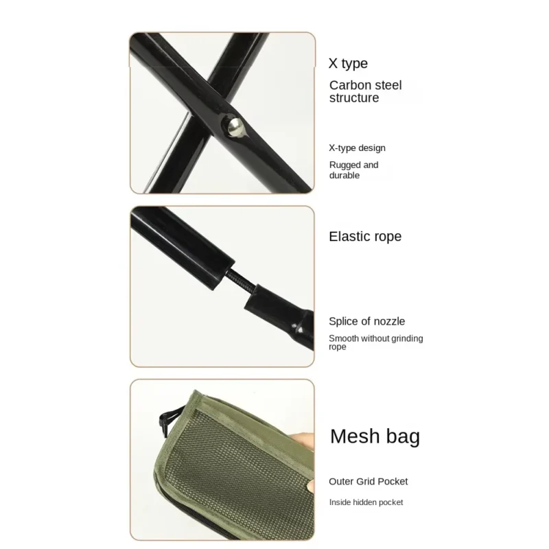 Portable Foldable Backpack Stool Lightweight Camping Fishing Picnic Chair Outdoor Outdoor Adventure Seat for Hiking Travel