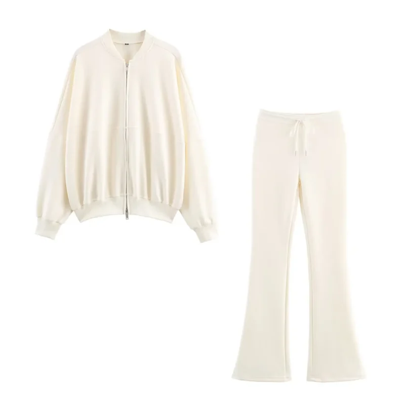 S6112a681ce5946e2bd1c302754f257ccV.webp Spring and Autumn New Product Fashion Casual Sports Set Bomber Jacket Jacket Flag Pants