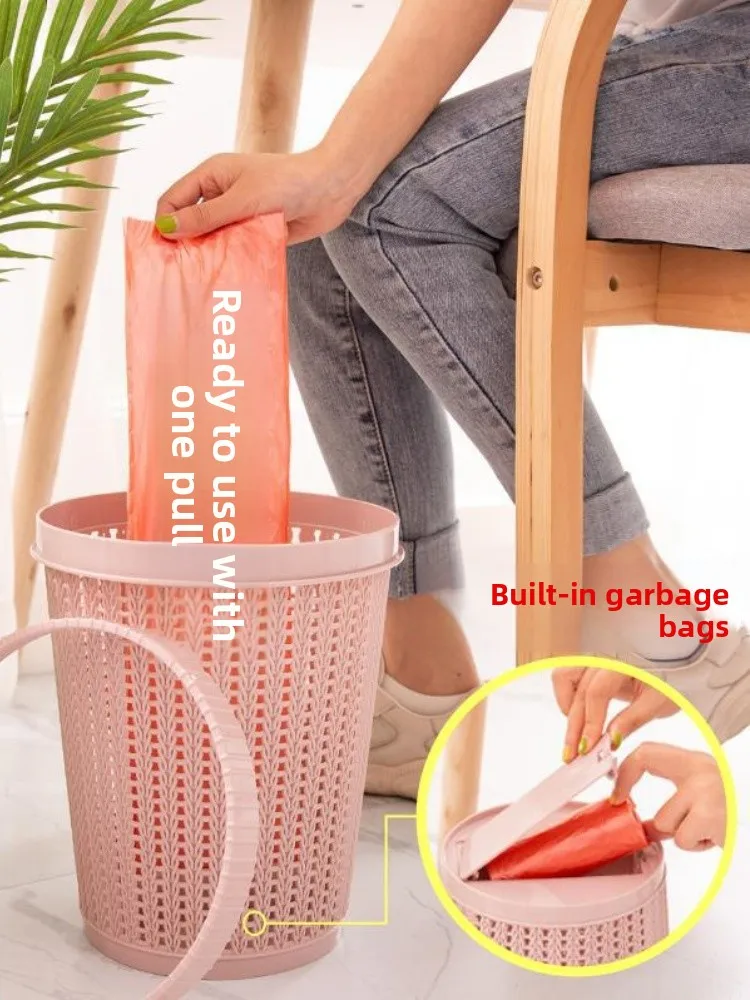 Large Capaci Kitchen Batoom Living Room Toilet Auatic Bag Changing Tra Can Creative Home Use Dusin with Lid