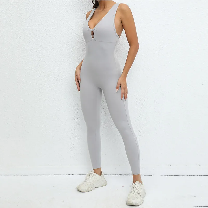 Seamless Yoga Jumpsuits Sports Fitness Set One-Piece Open back Sleeveless Running Quick Dry Gym romper Workout Clothes for Women