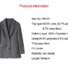 VIMLY Women's Simple 2025 Spring Business Blazer Versatile Suit V-Neck Short Jackets+Vest+Pants Commuter Elegant Pants 3pcs Set